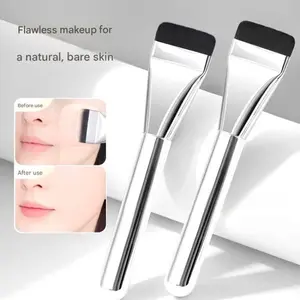 2-Pack Flat-Top Foundation Brushes, Makeup Brushes, Base Makeup Brushes, Women's Mask Brushes, Flawless Foundation Without Caking, Suitable for All Types of Liquid Foundation, Beginner-Friendly Foundation Brushes and Mask Brushes