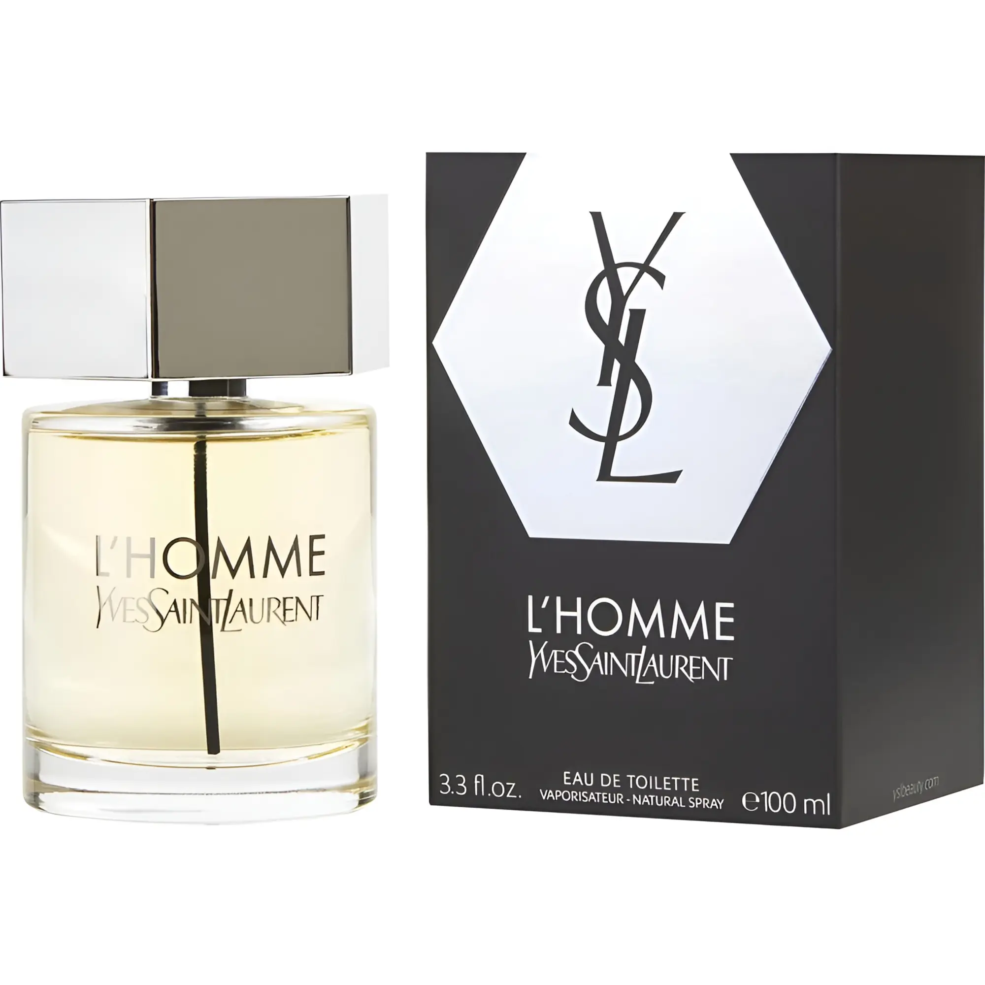 YSL Men's 3.3 Ounce L'Homme Eau de Toilette Spicy Woody Fragrance