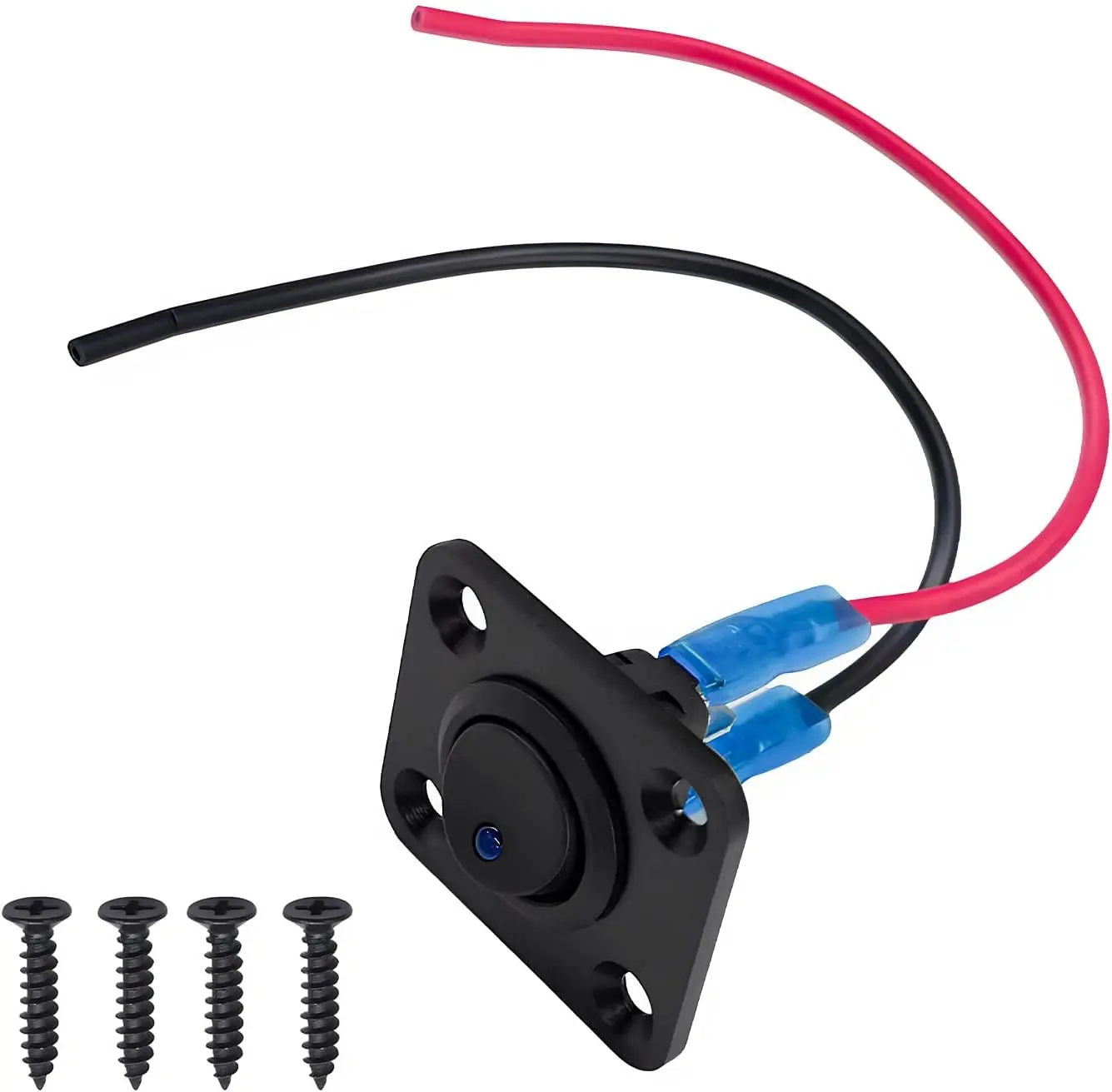 Rocker Toggle  Panel, DC 12V 20A  Blue LED Round Toggle Switches, Lighted ON Off SPST  Control for , RVs, Buses, Trailer, Camper, Boat etc