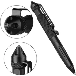 Multifunctional Military Tactical Pen, Aluminum Alloy Outdoor Survival Tool with Emergency Glass Breaker