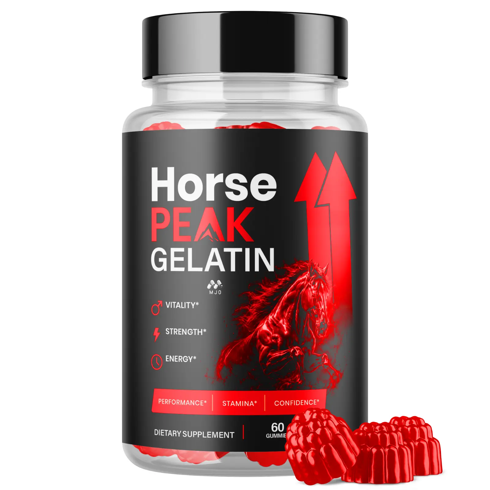 (1 Pack) HorsePeak Gelatin 60 Gummies Healthcare Vitamin