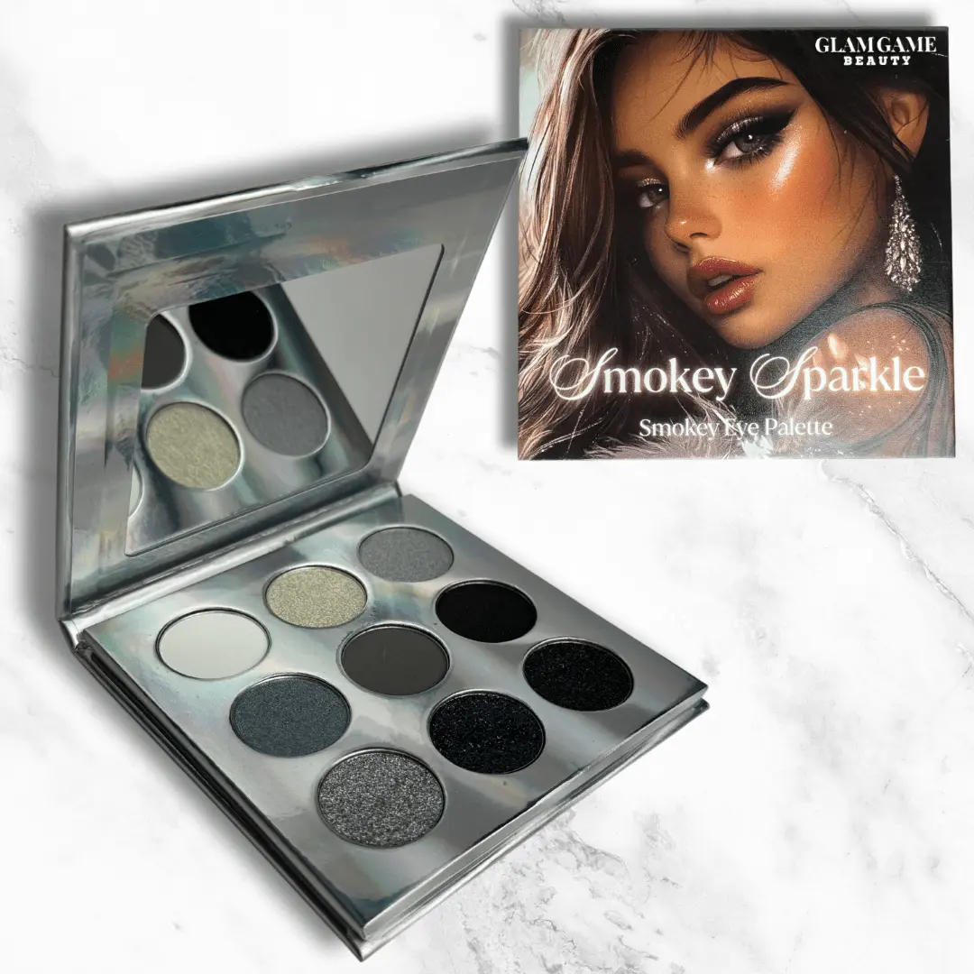 Cheerleader Smokey Eyeshadow Palette – Silver & Grey Glitter & Matte