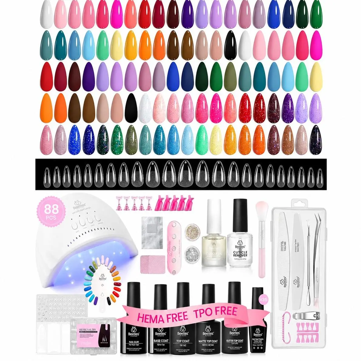 HEMA-Free Creative Flow-35 Colors 88 Pcs