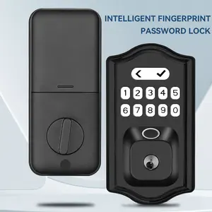 Smart Fingerprint Door Lock - 6-in-1 Keyless Entry with AI Fingerprint, PIN Code, Key, Tuya App, No Drill Installation for Home & Rental