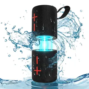Summervibes Wireless Bluetooth Speaker with IPX6 Waterproof, 40W Dual System, 8000mAh Battery, V5.3 Connectivity, Stereo Sound, 24H Playback, Hands-Free Calling, Dazzling Lighting Effects, Wired Connection for Smartphones,Summervibes Splittable