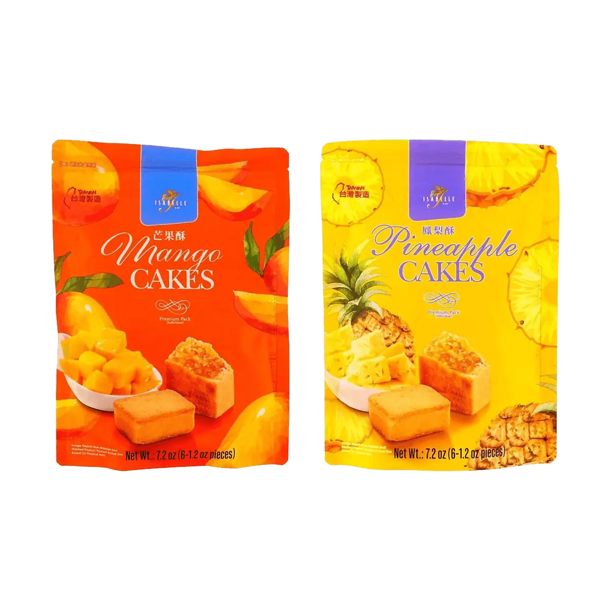 ISABELLE Taiwan Pineapple Cake Mango Cake 2 Flavor Combo Pack 408g
