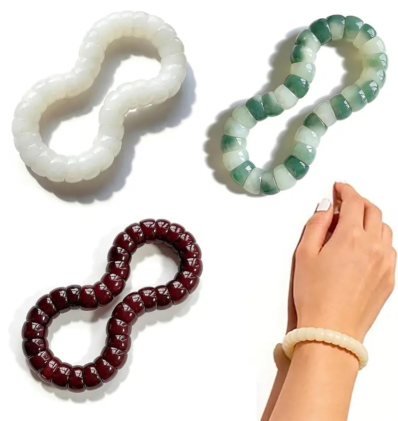 Fidget Bracelet, Fidget Bracelet for Women, Bodhi Bracelet Anxiety Relief Tool, Discreet Sensory Jewelry for Stress Management, Focus Enhancement During Work and Commutest