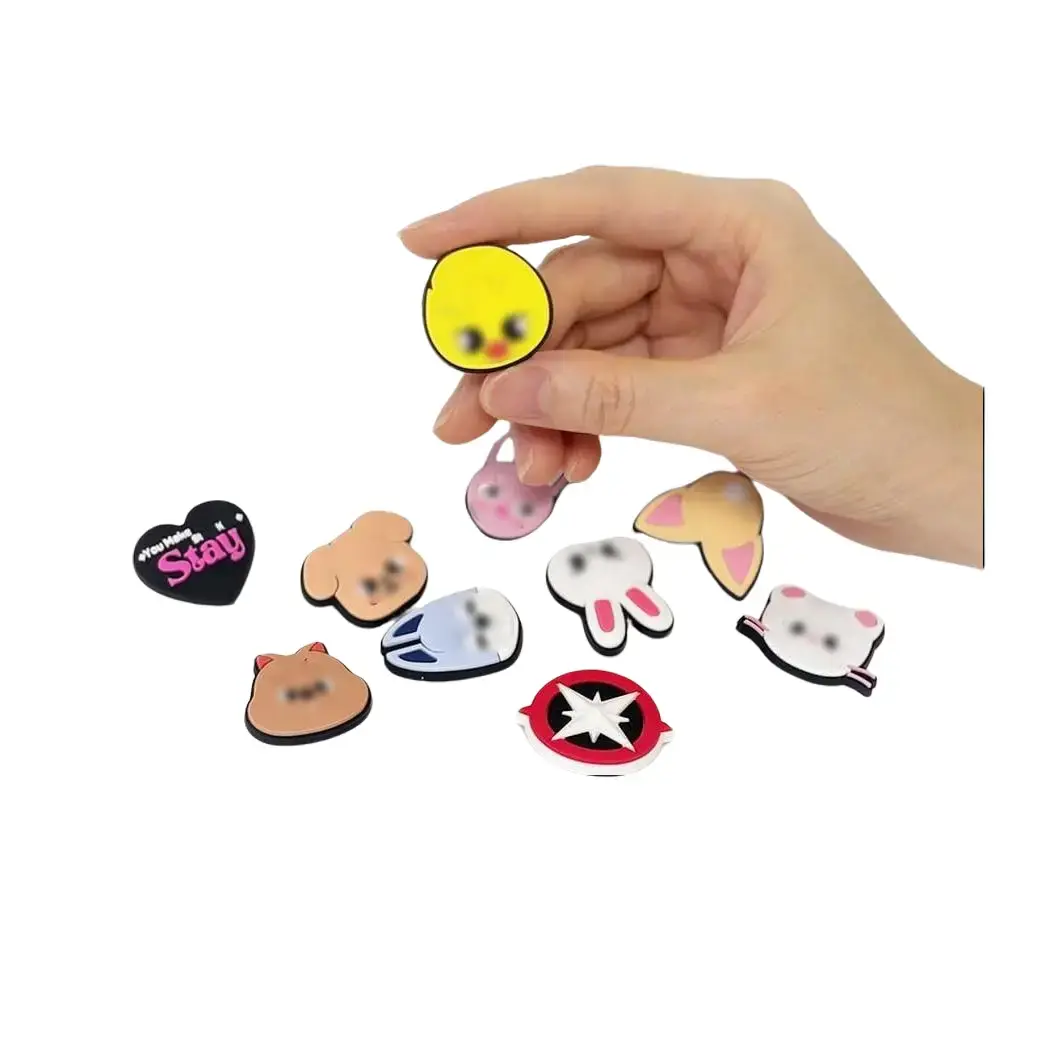 Cute Animal Shoe Charms Decorations Cartoon kpop Character Design for Sandals Accessories, 10-Piece Set