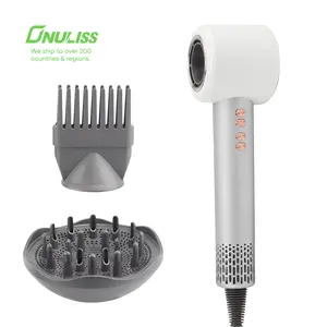 ONULISS High-speed Hair Dryer, 110000 RPM Brushless Motor With Magnetic Attachments, Negative Ionic Care Rambut Set, Heat Damage Protection 17709