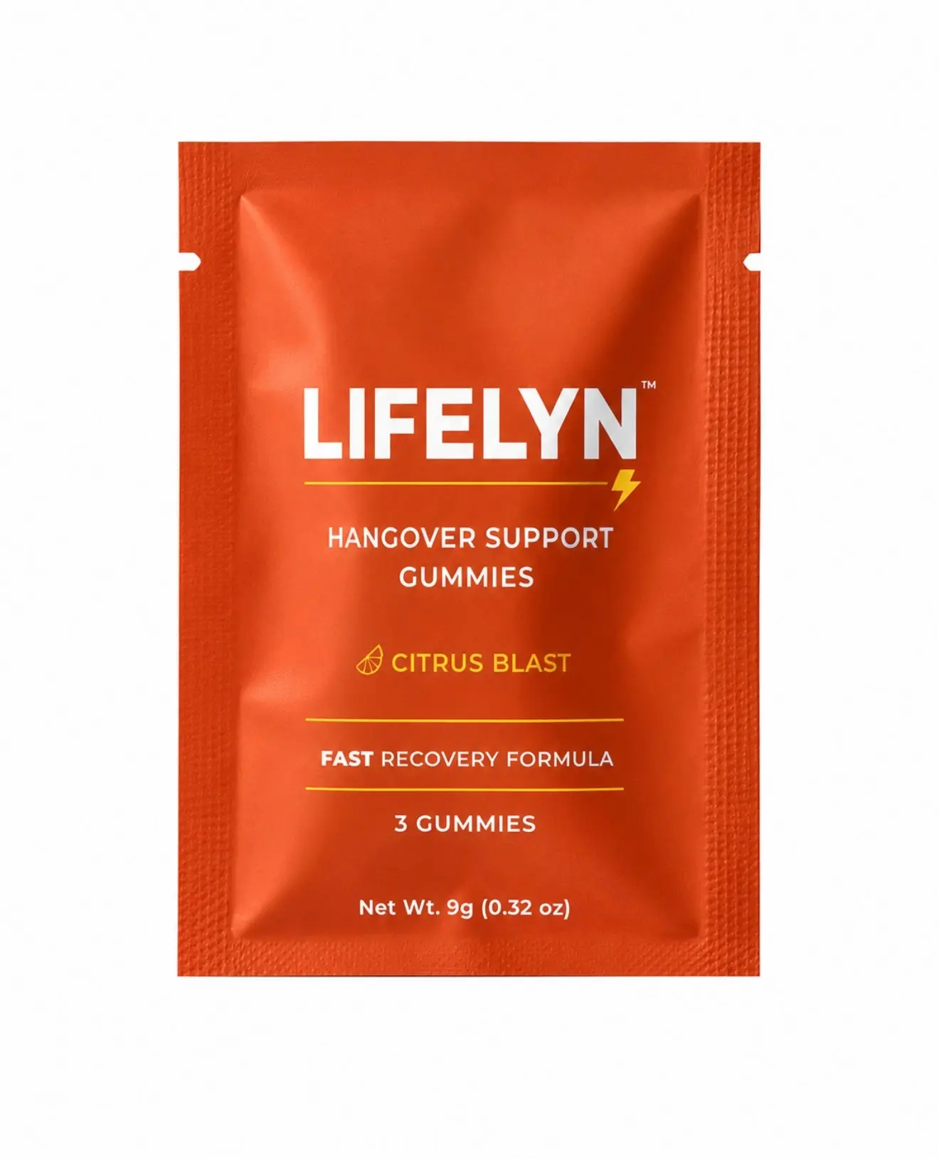 LIFELYN™ Hangover Support Gummies, 5-Pack, Dairy Free, Sodium Free, .15 oz, 24-Month Shelf Life, Health & Wellness Supplement for Adults