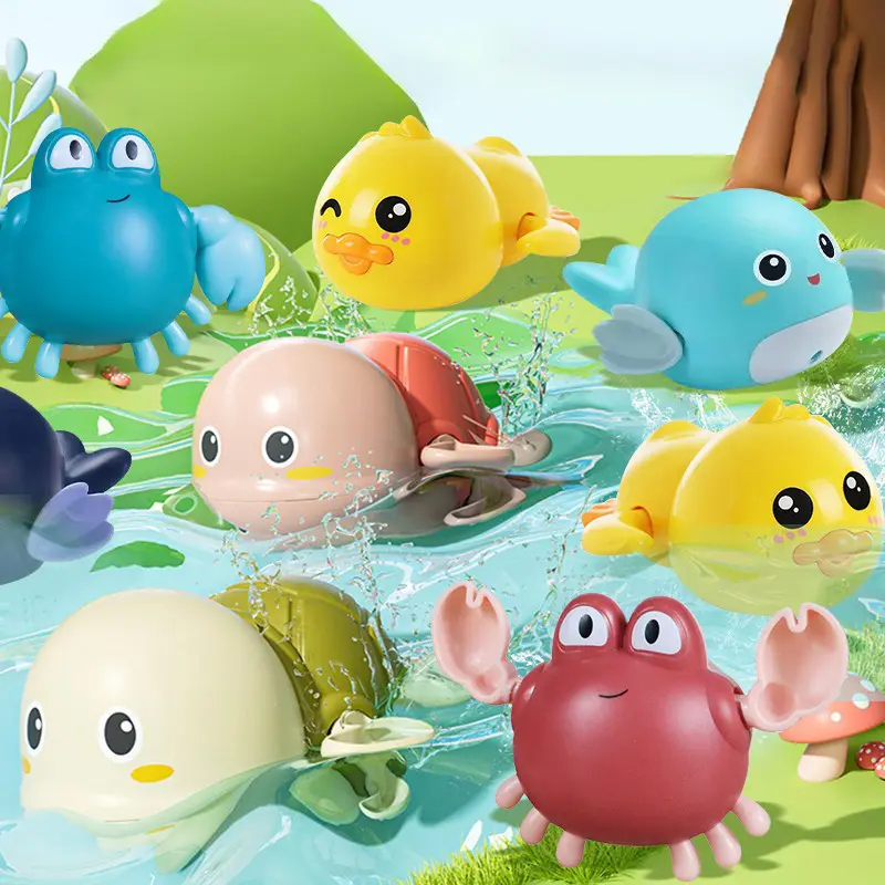 2 Pack Bath Toys for Toddlers 1-3, Animal Floating Wind Up Bathtub for Kids, Preschool Toddler New Born Infant Water Pool Toys Assorted Animal Model Set