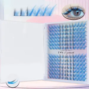 14 Rows of 168 DIY Fox Style False Eyelashes Blue, Purple Inspired the Fox World The fluffy eyelash clusters will instantly enhance your charming appearance