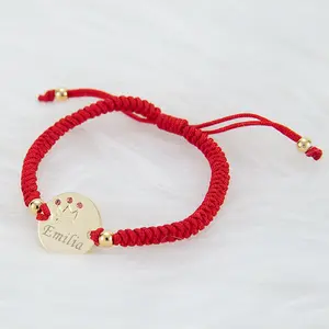 Personalized Baby Bracelet – Custom Name with Crown Charm  | Red String for Luck & Protection  Perfect for Newborn, Baby Shower & Birthday Gift!