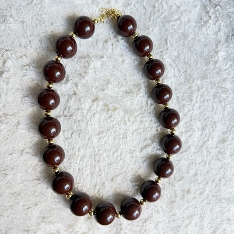 Stylish, Casual Chunky Bubble Bead Statement Necklace, Fashion Accessory for Daily Wear