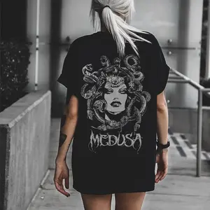 PERSONALIZED MEDUSA PRINT T-SHIRT, Ladies Summer Outfit, Gift For Women, Mothers Day Gift, Gift For Girl Friend, Full Size, Full Color