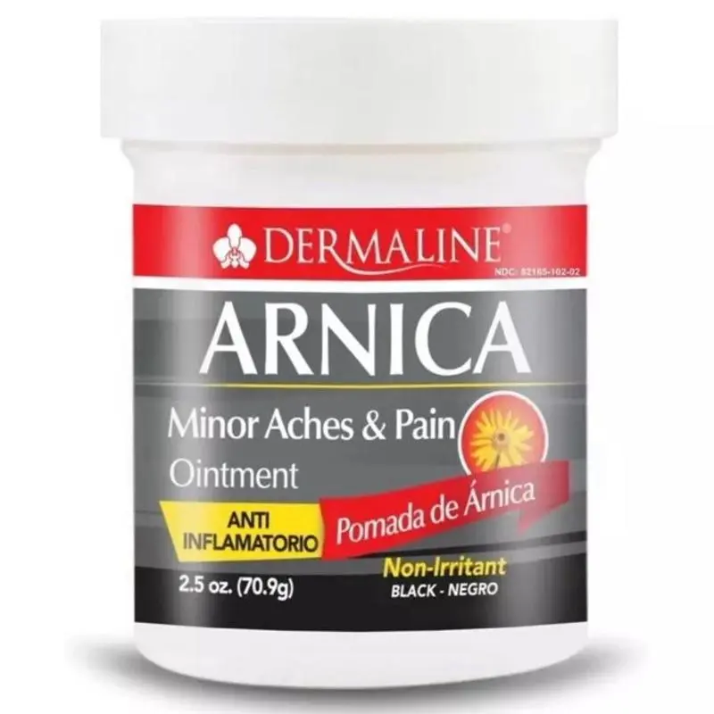 Dermaline Arnica Salve Black Ointment (2.5 oz) - Anti-Inflammatory, Non-Irritant, Moisturizing Skincare Treatment for Minor Aches, Muscle Pain Relief - Gentle Therapeutic Hydrating Bathroom Healthcare Moisturizer