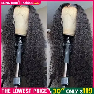Bling Hair Clearance Deep Wave Lace Front Wig 13x4 13x6 Hd Lace Frontal Human Hair Wigs For Women Real Human Hair