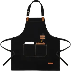 Premium Chef Apron for Men & Women – Resistant Cooking Apron with Pockets (Ideal for Baking, Grilling, BBQ)