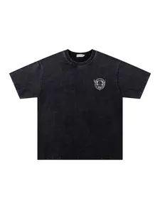 Men's Short Sleeve Round Neck T-Shirt, Washed Vintage Cow Print, Summer Emo Y2K Fashion, Casual, Comfortable Daily Wear