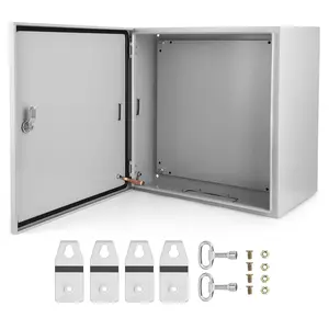 GAOMON Outdoor Electrical Box, 24x24x12 Steel Junction Box, NEMA 4X Electrical Enclosure Box IP66 Waterproof & Dustproof, Universal Electrical Project Box with Lock & Mounting Plate