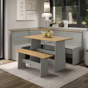 Corner Dining Set Corona Gray | Furniture Dash