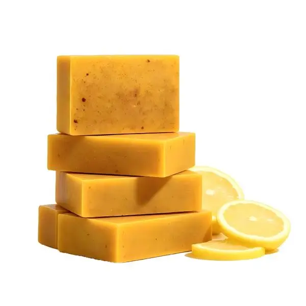 5 Pack Lemon Infused Kojic Turmeric Bar Soap Mild Deep Pore Cleansing Face & Body Soap Daily Skincare Cleansing Bar