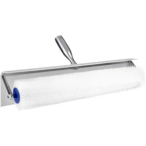 Spiked Roller for Self Leveling, 20"x 1" Self Leveling Cement Tools Epoxy Flooring Spike Roller with Removable Splash Guard Self Leveling Concrete Floor Leveling Tools