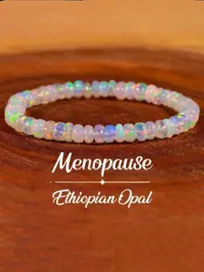 Trendy Stack Bangle, Helps Maintain Emotional Balance & Positive Energy, Women's Healing Crystal Beaded Bracelet, Adjustable Stackable Bracelets for Anxiety Relief, Yoga Meditation Accessories, Daily Wear or Party Jewelry