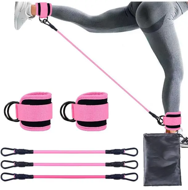 Unisex Adjustable Fitness Ankle Straps with Neoprene Padding for Cable Machine, Kickbacks Glute Workouts, Leg Workouts