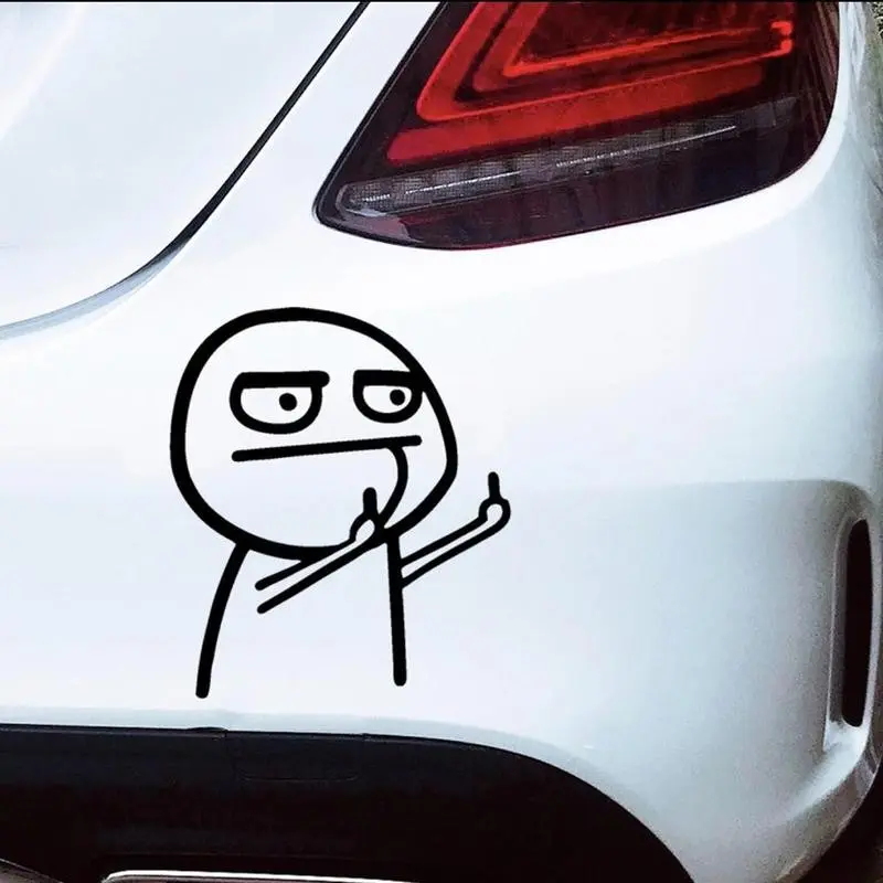 1pc Car Sticker Taunt Despise JDM Funny Middle Finger Personality Cartoon Creativity Body Sticker Firm Car Sticker Humorous Universal Car Sticker Sticker For Cars Funny Car Decals