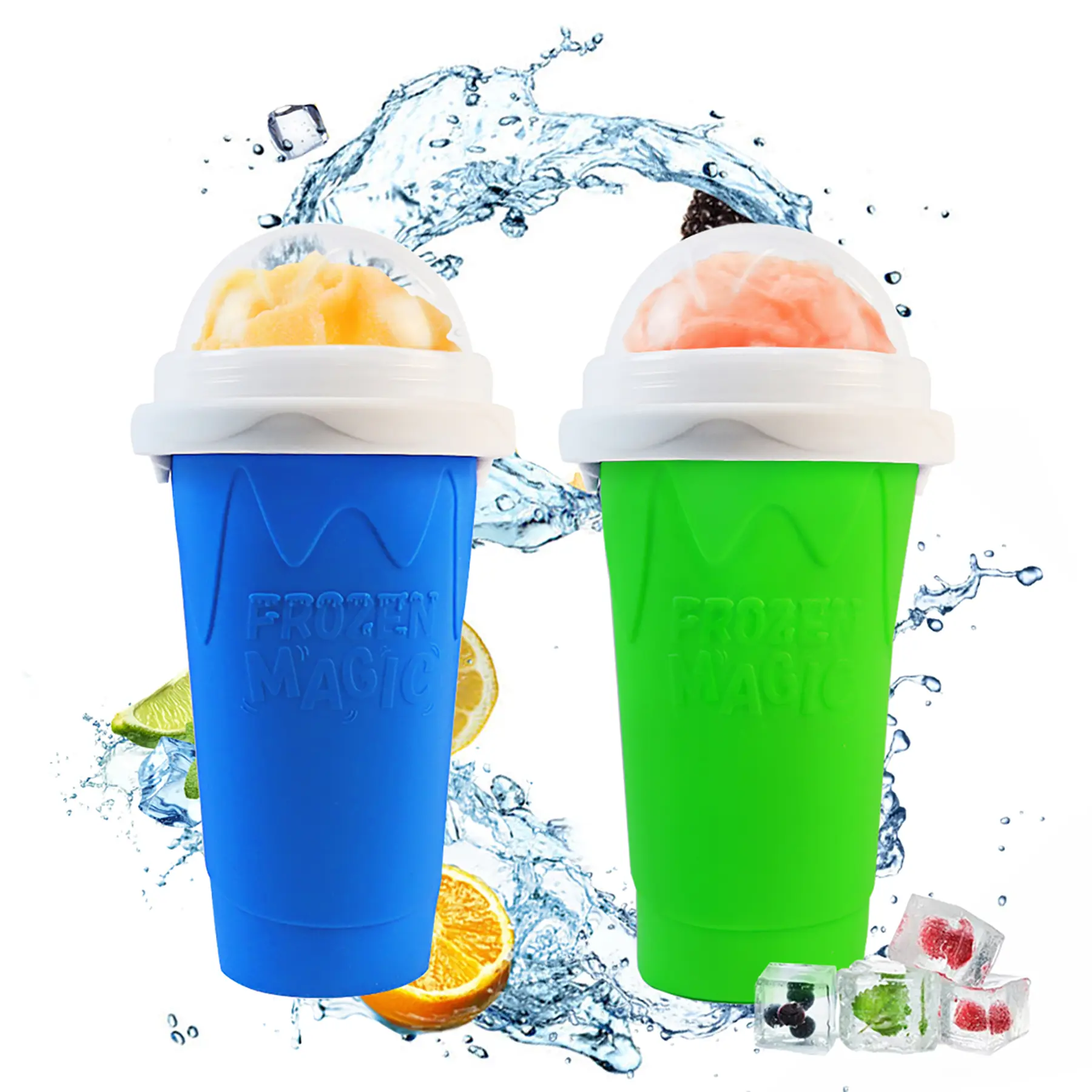 Slushie Maker Cup, Magic Quick Frozen Slushy Cup Cooling Cup Squeeze Cup Slushie Maker, Homemade Milk Shake Ice Cream Maker Turn any Drinks into Slushie
