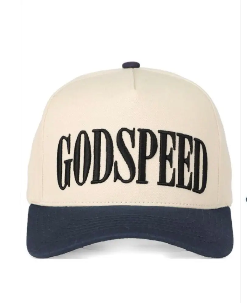 CC GodSpeed Embroidery Two Tone Blue  Baseball Cap Quality Caps Premium Snapback