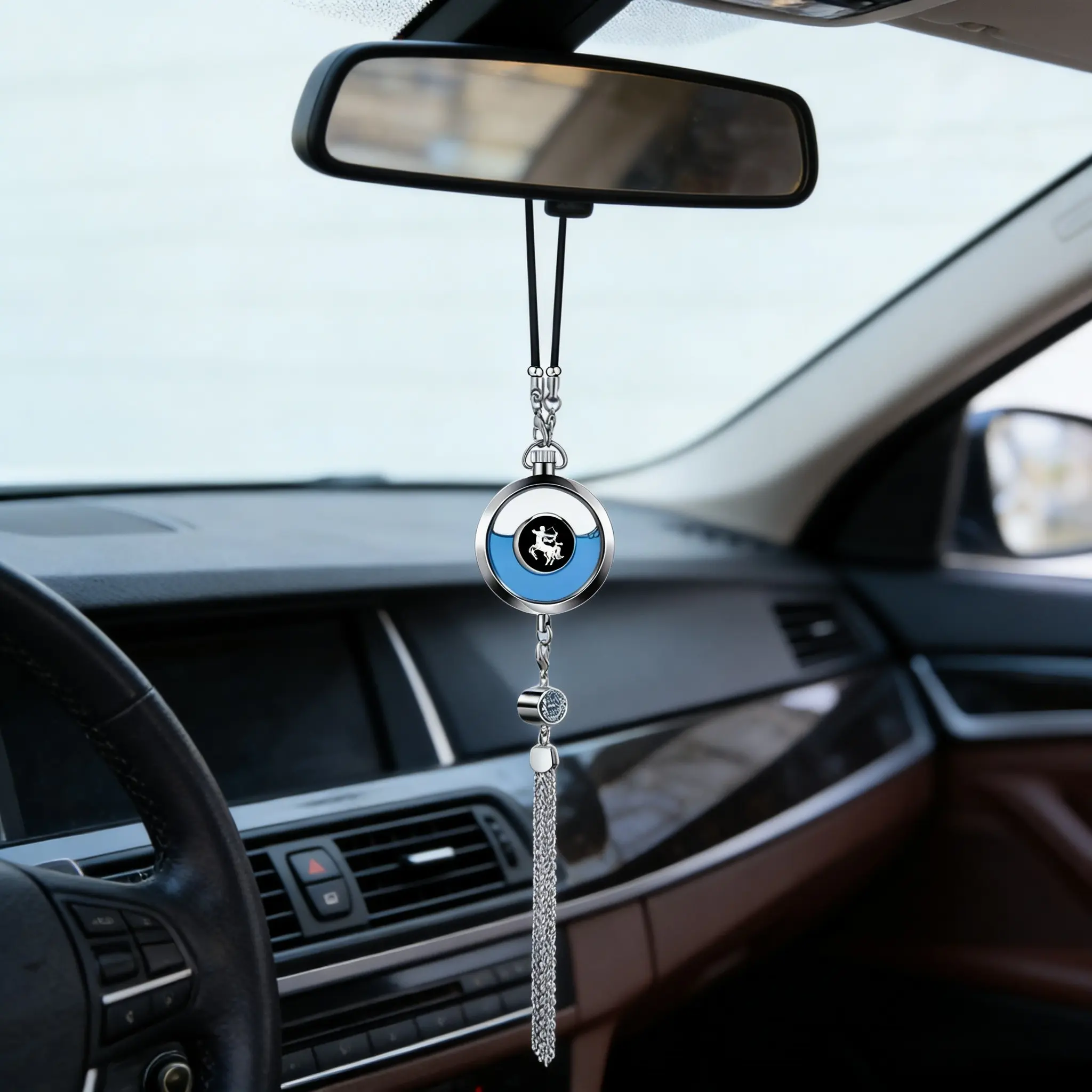 Custom Zodiac Car Diffuser Pendant, Car Decor Gift, The High-End Match for Your Star Sign, Exclusive Rearview Mirror Ornament, Car Interior Decor Accessories