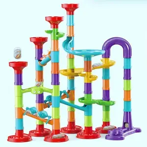 Kinetic Marble Run Track Set, STEM Educational Building Toys for Kids Ages 4-8 - Creative Engineering Blocks with Spiral Slides & Return Funnels, Develops Logical Thinking & Spatial Imagination, Smart Learning Gift for Boys & Girls, Building Sets