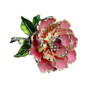 Stylish Peony Brooch Accessory for Women’s Hats and Clothing Decoration
