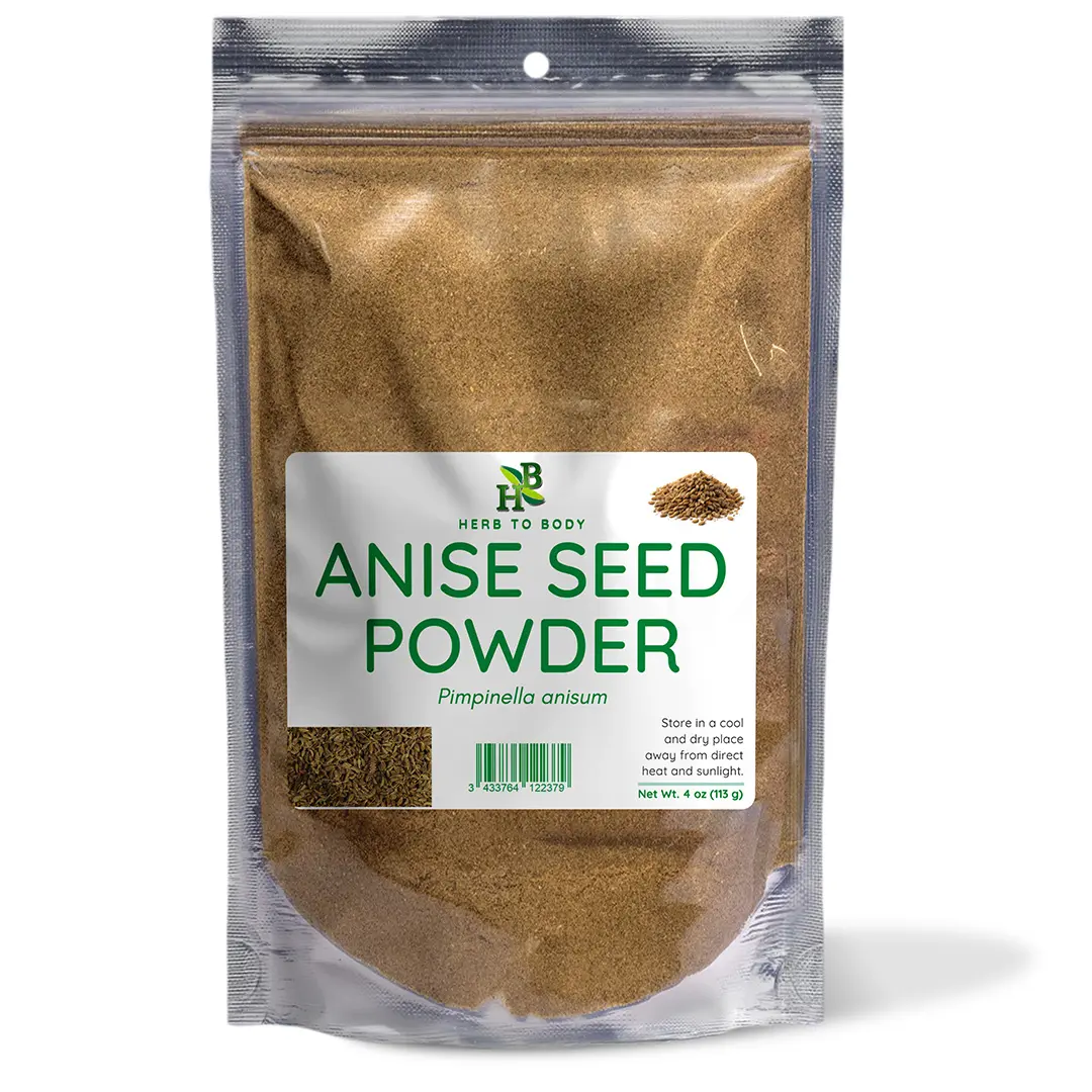 Anise Seed Powder –  4 oz (113 g) | Sweet Licorice-Flavor Ground Spice for Baking & Tea | Herb To Body