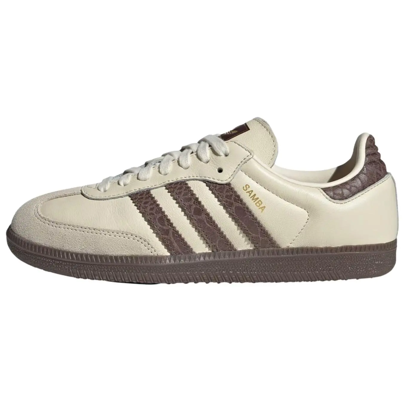 Adidas Women's Samba OG Sneakers, Classic Retro Shoe in Leather & Suede for Casual Streetwear - Cream White, Earth Strata, Maroon, Sports Shoes, Sambas Shoes