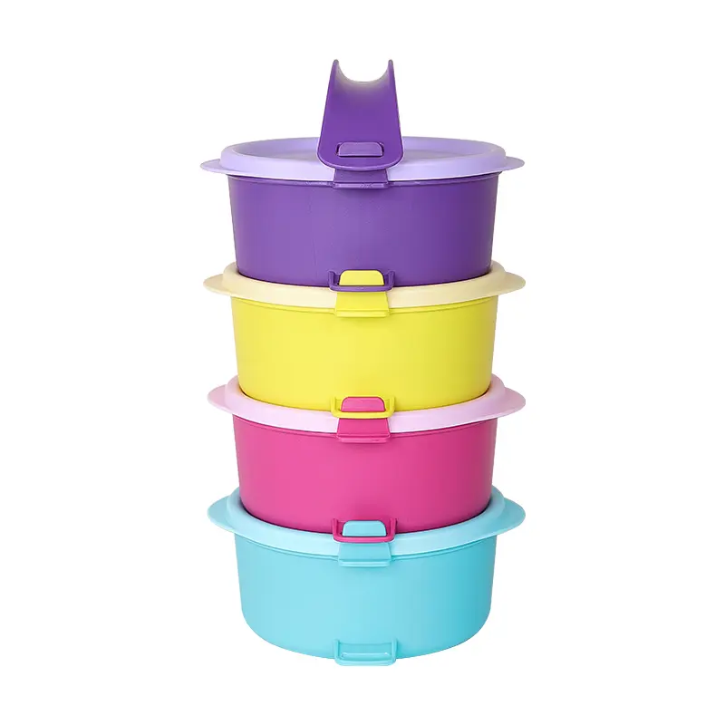 ANJUKE 4pcs Rectangular Reusable Plastic Tableware Lunch Boxes with Lids, 130°C Heat Resistant Heatable Microwavable Bento Boxes, Food Storage Meal Prep Organizer for Kids