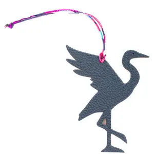 Pre-owned HERMÈS Leather Bag Accessories H25121806 Hermes Crane Charm