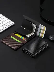 2026 Men's RFID Blocking Wallet with Ultra-Thin Front Pocket, Smart Pop-Out Card Holder for Safe Storage, Ideal Gift for All Seasons