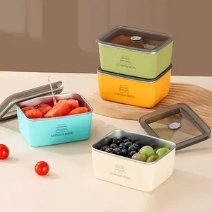 4pcs Stainless Steel Food Storage Containers with Clip-On Lids, Airtight food storage, leakproof lunch box set for meal prep containers, microwave and dishwasher safe kitchen essentials designed for home cooking, office lunch