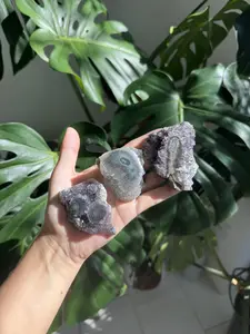 MollyGems Amethyst Stalactite Crystal Cluster Purple Amethyst Eyes Raw Mineral Specimen Uruguay Crystal Lover Gift for Her Witchy Decor