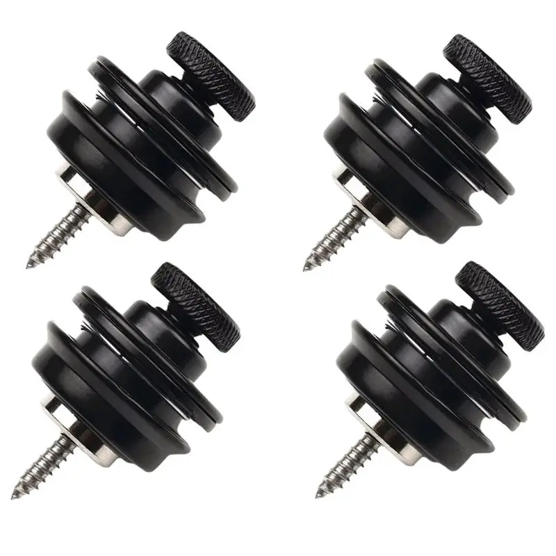 Unisex 4PCS Heavy-Duty Functional Metal Guitar Strap Locks with Secure Buttons, Secure-Fit Music Gear for Electric Guitars, Acoustic Guitars