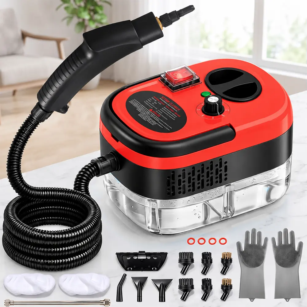 【Black Friday】2500W Corded Compact Multi Surface Steam Cleaner with Portable Handle, 220V Plug, ABS Plastic High-Temperature Deep Cleaning Gadget for Home Tile Cleaning,techvibes