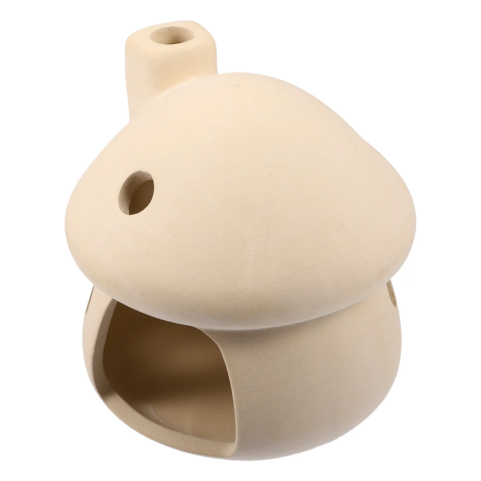 VOCOSTE Aquarium Decorations Hideaway Rock Cave, Ceramic Fish Tank Decoration Stone for Aquatic Pets to Breed Play Rest, Beige Yellow, 3.86x3.78x3.78 Inches