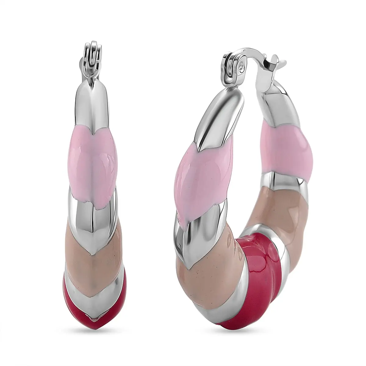 Chunky Hoop Earrings in Stainless Steel