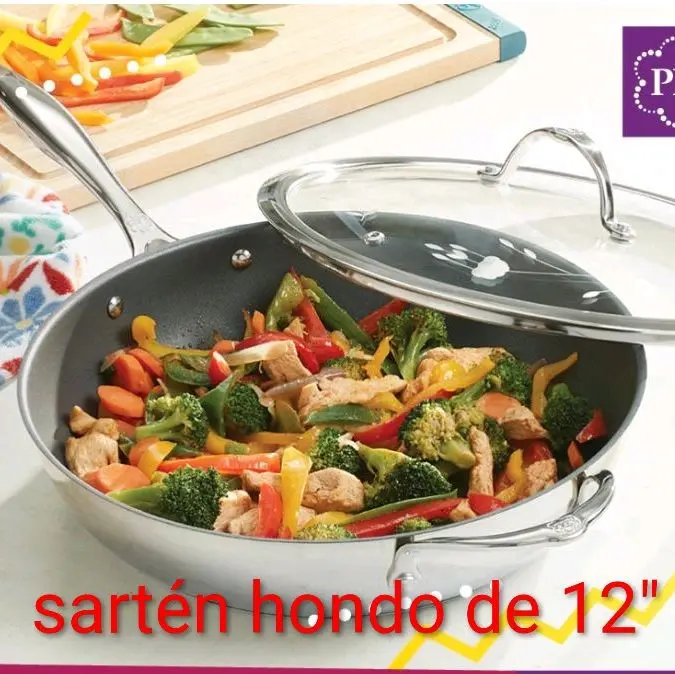 Sartén Antiaderente de 12 Pulgadas para Cocina Eficiente