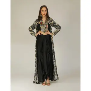 Raya Black Fusion Digi Jacket Ensemble