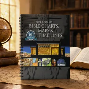 Rose Book of Bible Charts, Maps & Time Lines, 10th Anniversary Expanded Edition, Spiral-Bound Bible Study Guide with 200+ Visual Charts, Maps & Timelines, Biblical History Reference Book for Church, Sunday School, Personal Study, Christian Gift