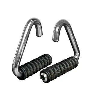 Ergonomic Steel Cable Machine Attachments,Pull Up Handles, Cable Handles Gym Equipment, Exercise Handles for LAT Pull Down Home Gym Workouts